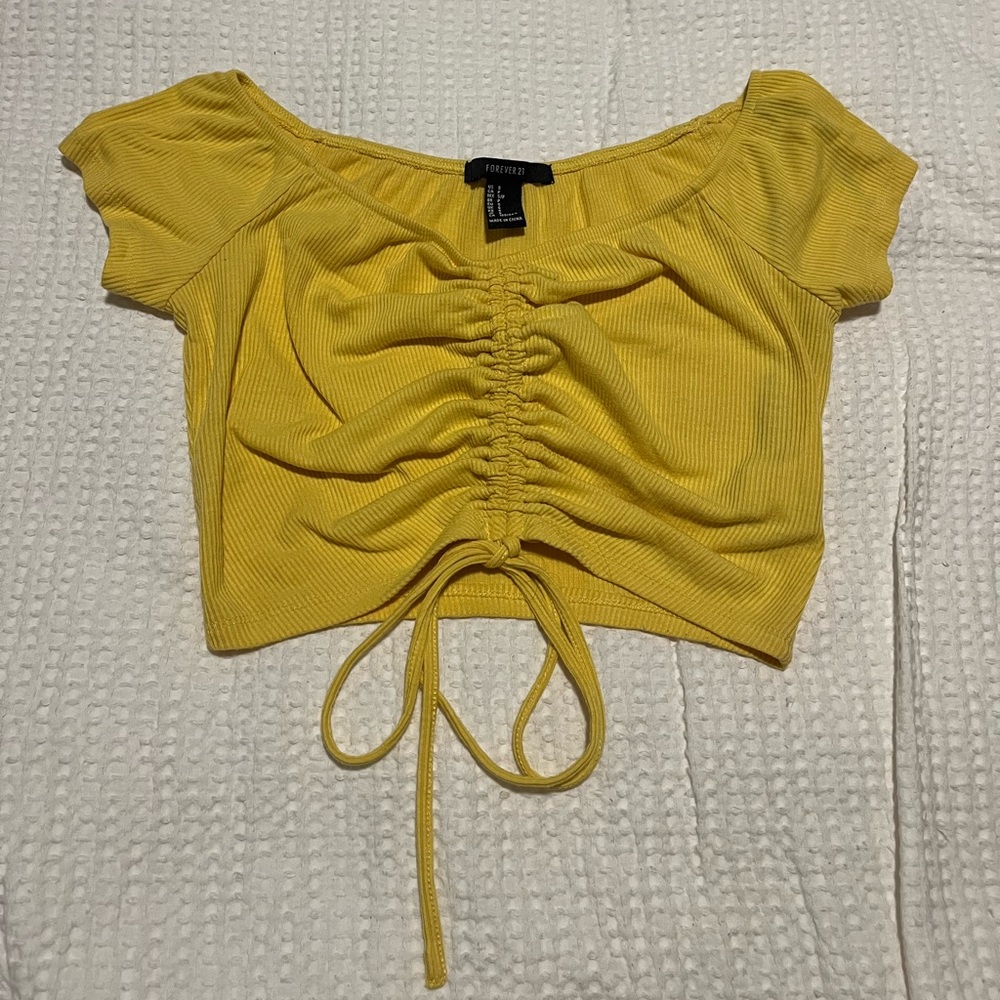 Forever 21 Ruched Off-Shoulder Top